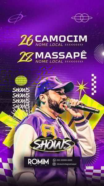 MEW 16 - ROMIM MATA - AGENDA - PRÓXIMOS SHOWS FLYER - STORY