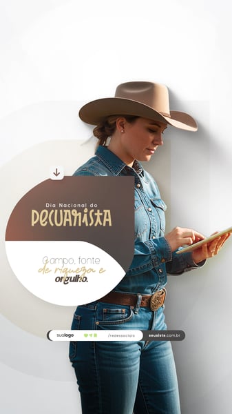 15 DE JULHO - DIA NACIONAL DO PECUARISTA - FLYER SOCIAL MEDIA PSD EDITÁVEL