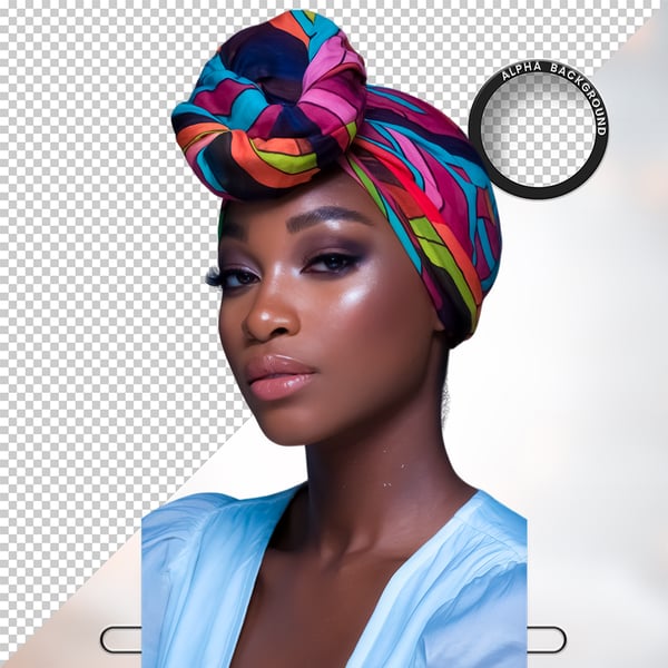 MULHER NEGRA AFRO ELEMENTO PSD PNG