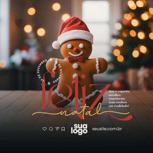 Feliz Natal Post Social Media PSD Editável