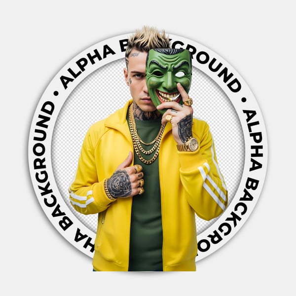CANTOR DE FUNK USANDO MOLETOM AMARELO COM A MÁSCARA VERDE 01