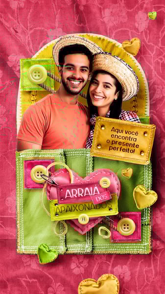 LAZ CAMPANHA ARRAIA DOS APAIXONADOS E FESTA JUNINA SOCIAL MEDIA POST PSD TEMPLATE 7 CAPA