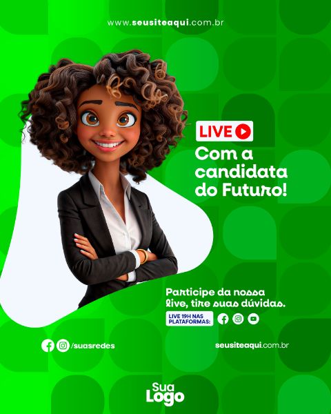 FEED VERTICAL - CAMPANHA POLITICA - SOCIAL MEDIA | PSD EDITÁVEL