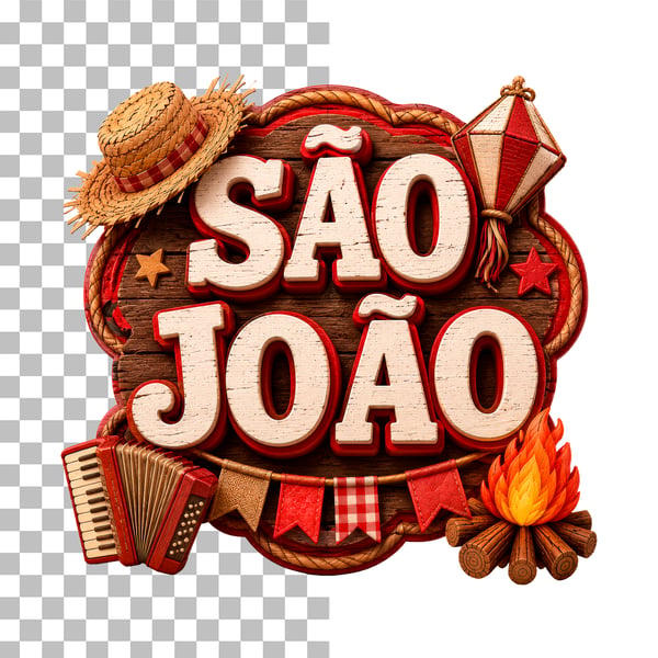 SELO 3D SÃO JOÃO PSD EDITÁVEL