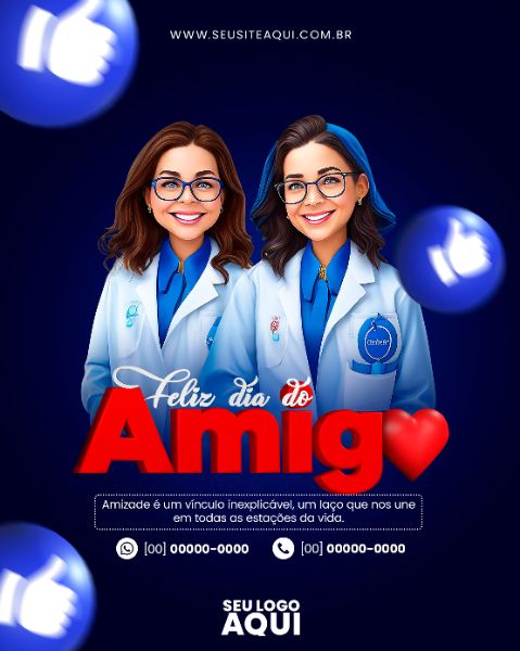 FEED VERTICAL - FELIZ DIA DO AMIGO | SOCIAL MEDIA | PSD EDITÁVEL