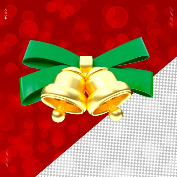 SELO 3D OBJETO DE NATAL PARA COMPOSIÇÃO