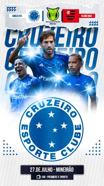 FLYER ESPORTIVO BRASILEIRÃO CRUZEIRO STORIES