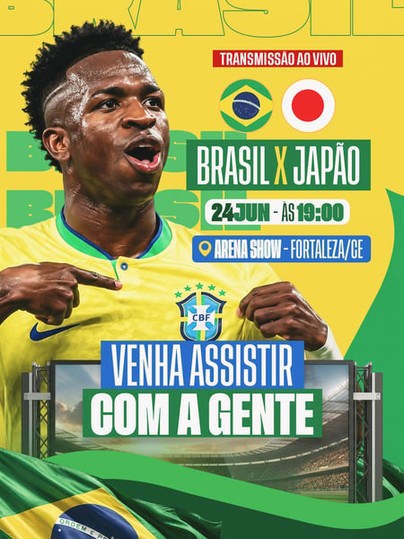 40 FLYER EVENTO TRANSMISSÃO AO VIVO COPA DO MUNDO BRASIL