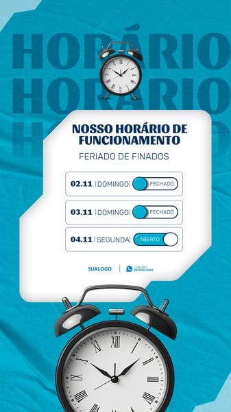 HORÁRIO DE FUNCIONAMENTO FINADOS STORY 02