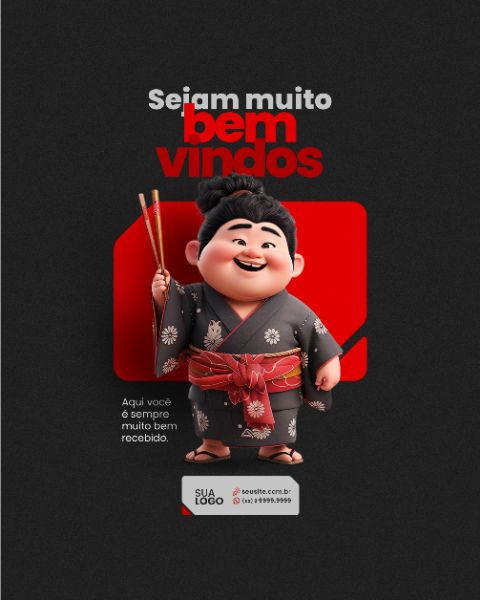 SOCIAL MEDIA - SUSHI - SEJAM MUITO BEM VINDOS