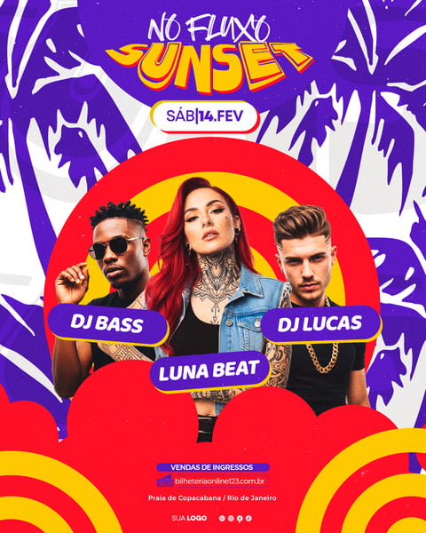 CARNAVAL SHOW EVENTO DJ SERTANEJO BAILE FESTA ELETRÔNICO VERÃO SUNSET PRAIA