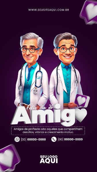 STORY - FELIZ DIA DO AMIGO | SOCIAL MEDIA | PSD EDITÁVEL