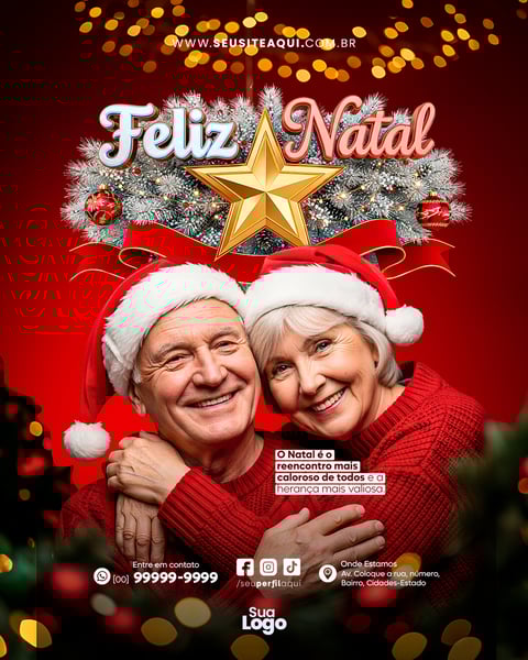 FEED FELIZ NATAL BOAS FESTAS 25 DEZEMBRO SOCIAL MEDIA PSD EDITÁVEL 4