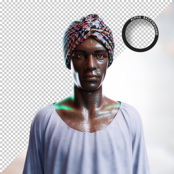 HOMEM NEGRO AFRO ELEMENTO PSD PNG