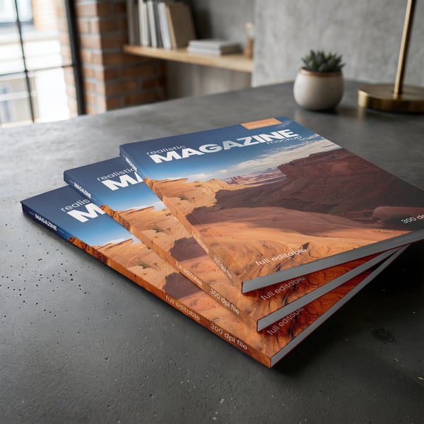 REVISTAS PSD EDITÁVEL MOCKUP