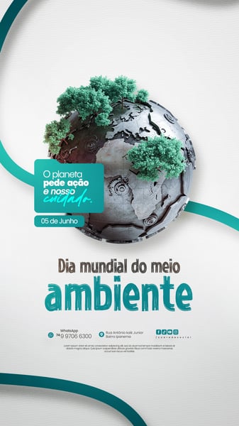 05 DE JUNHO - DIA MUNDIAL DO MEIO AMBIENTE SOCIAL MEDIA PSD EDITÁVEL