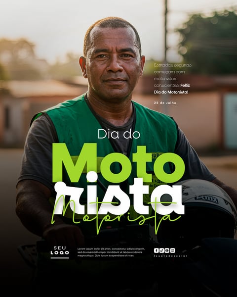 DIA DO MOTORISTA 25 DE JULHO SOCIAL MEDIA PSD EDITÁVEL FEED 5