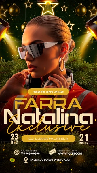 FLYER FARRA NATALINA EXCLUSIVE STORY SOCIAL MEDIA PSD EDITÁVEL