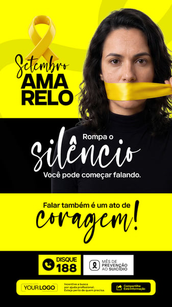 STORY SETEMBRO AMARELO MÊS DE PREVENÇÃO AO SUICÍDIO SOCIAL MEDIA PSD EDITÁVEL 12