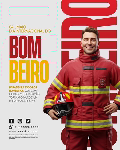 SOCIAL MEDIA 4 DE MAIO DIA INTERNACIONAL DO BOMBEIRO