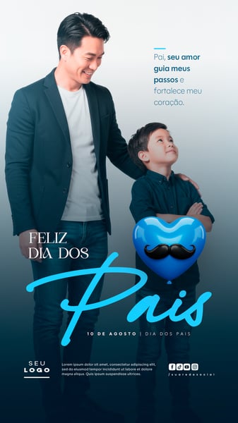 DIA DOS PAIS AGOSTO SOCIAL MEDIA POST EDITÁVEL STORY 2