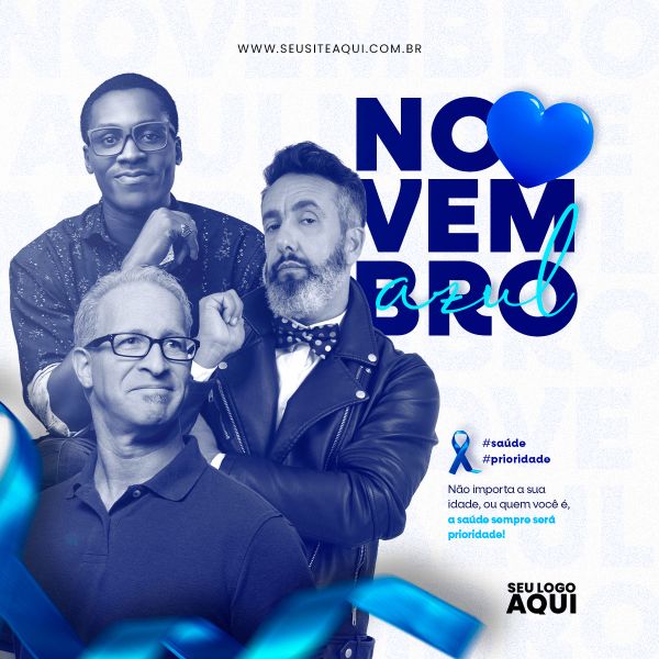 POST FEED PSD | NOVEMBRO AZUL | SOCIAL MEDIA | APOIE ESSA CAUSA