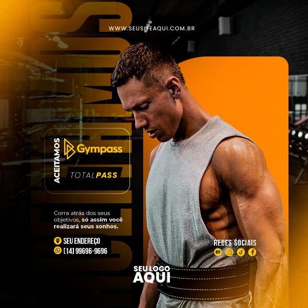 ACADEMIA - CROSS FIT - FITNESS | SOCIAL MEDIA | PSD EDITÁVEL