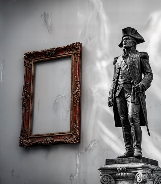 ESTÁTUA DE TIRADENTES COM UM QUADRO AO LADO 6