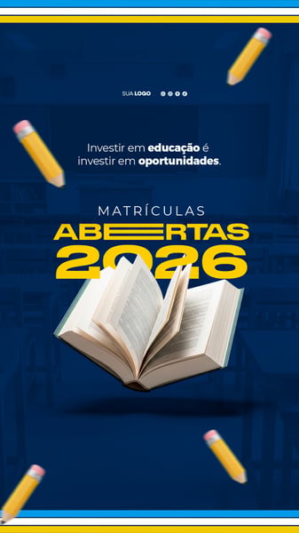 MATRÍCULAS ABERTAS ESCOLA ESCOLAR ESTUDANTE 03 STORY