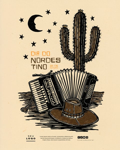 DIA DO NORDESTINO 08 DE OUTUBRO SOCIAL MEDIA PSD EDITÁVEL 3