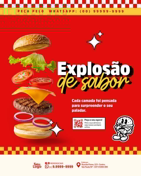 Hamburgueria Social Media PSD Editável