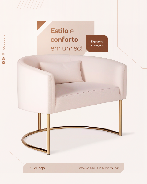 LOJA DE MÓVEIS E DECORAÇÃO SOCIAL MEDIA FEED VERTICAL