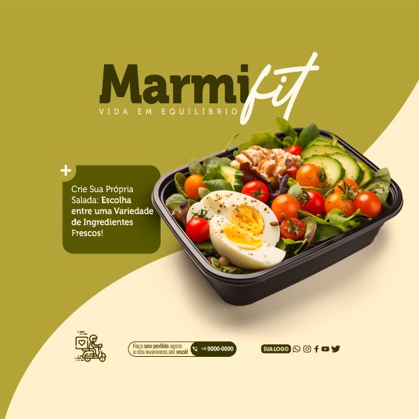 SOCIAL MEDIA - MARMITARIA FIT - CRIE SUA PRÓPRIA SALADA