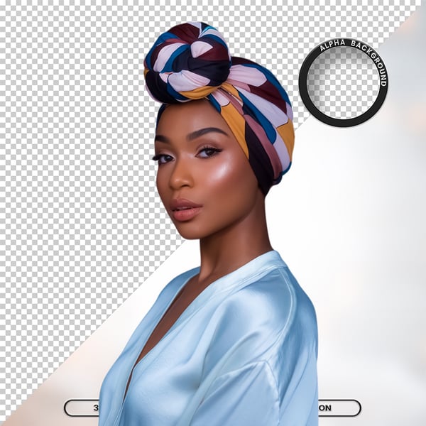 MULHER NEGRA AFRO ELEMENTO PSD PNG