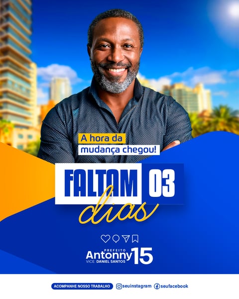 SOCIAL MEDIA FLYER ELEIÇÕES FALTAM 03 DIAS