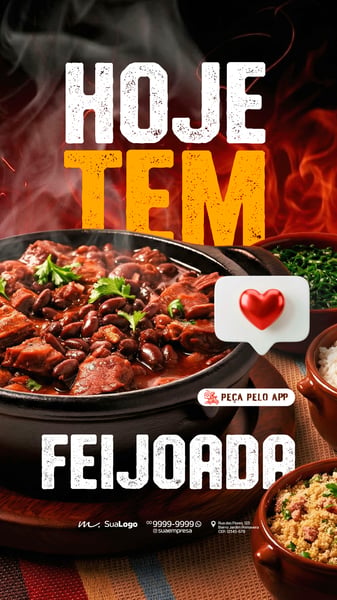 HOJE TEM FEIJOADA SOCIAL MEDIA PSD EDITÁVEL STORY