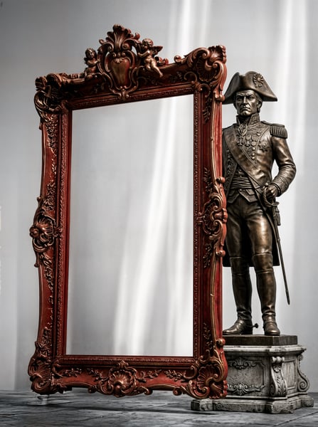 ESTÁTUA DE TIRADENTES COM UM QUADRO AO LADO 5