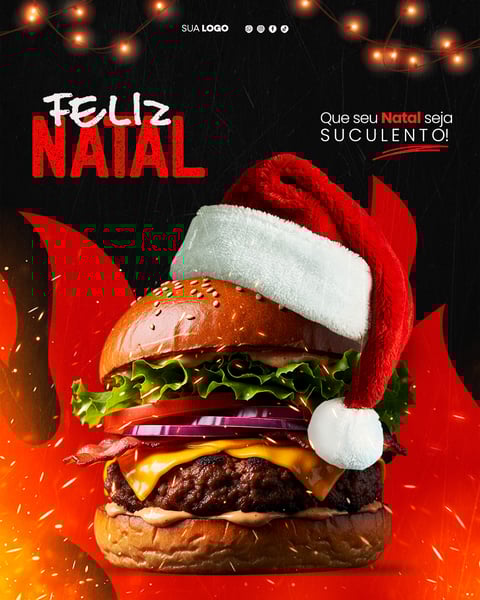 REDE SOCIAL FELIZ NATAL HAMBÚRGUER HAMBURGUERIA
