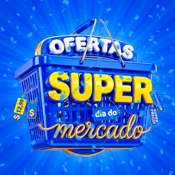 SELO 3D PARA SUPERMERCADOS MODELO 01