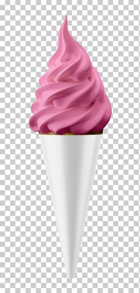 CASQUINHA DE SORVETE BRANCA DE MORANGO PNG EDITÁVEL