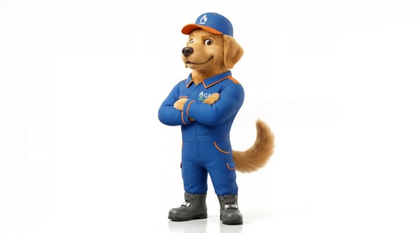 Mascote Cãogás da distribuidora de gás 4