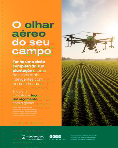 DRONE AGRÍCOLA SOCIAL MEDIA PSD EDITÁVEL 2