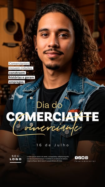 DIA DO COMERCIANTE 16 DE JULHO SOCIAL MEDIA EDITÁVEL STORY 17