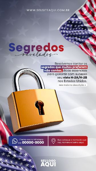 STORY - VISTO AMERICANO | INTERCÂMBIO | PSD EDITÁVEL