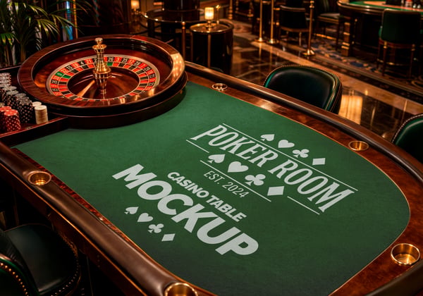 Mesa de CASSINO PSD EDITÁVEL MOCKUP