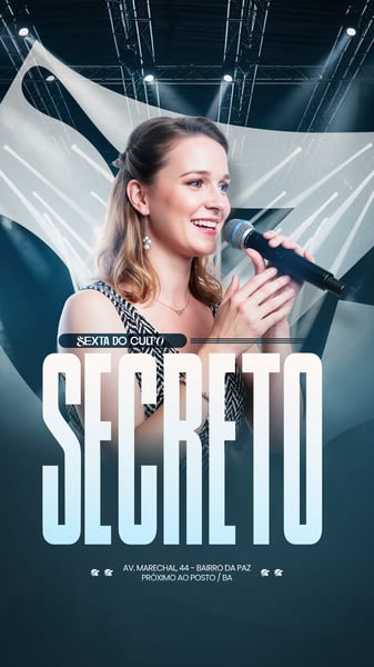 FLYER GOSPEL CULTO DOMINGO DE LOUVOR E ADORAÇÃO IGREJA SOCIAL MEDIA PSD EDITÁVEL