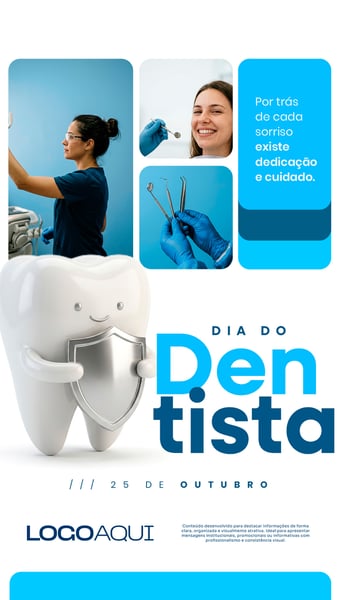 DIA DO DENTISTA 25 DE OUTUBRO SOCIAL MEDIA FLYER PSD EDITÁVEL STORY