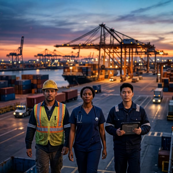 TRABALHADORES DE DIFERENTES ÁREAS DIA DO TRABALHO 10