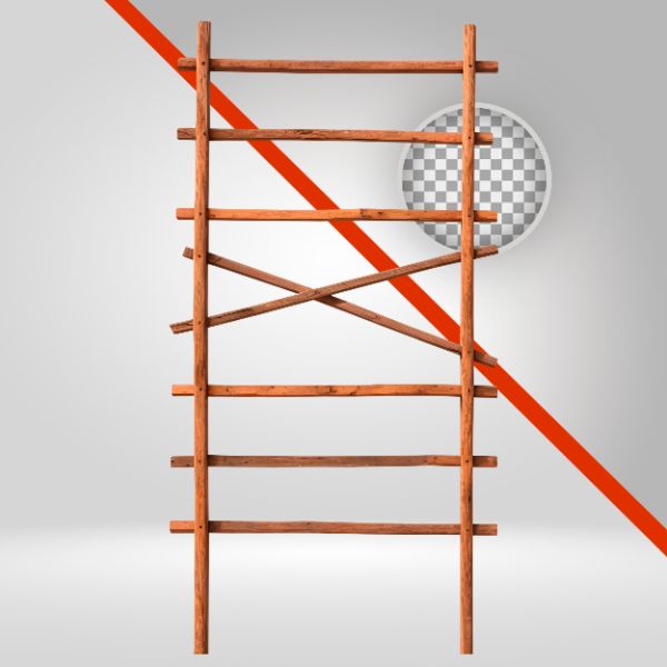 ESTRUTURA DE MADEIRA 01, CERCA DE FAZENDA, ELEMENTO PNG 3D, VIGAS DE MADEIRA, JARDIM