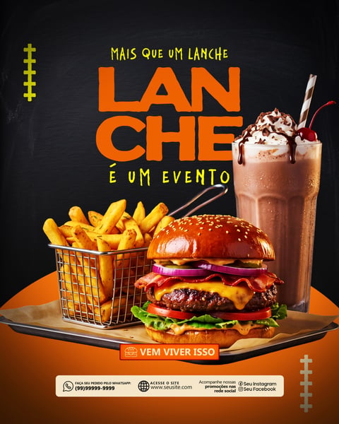 SOCIAL MEDIA HAMBURGERIA PSD EDITÁVEL 7
